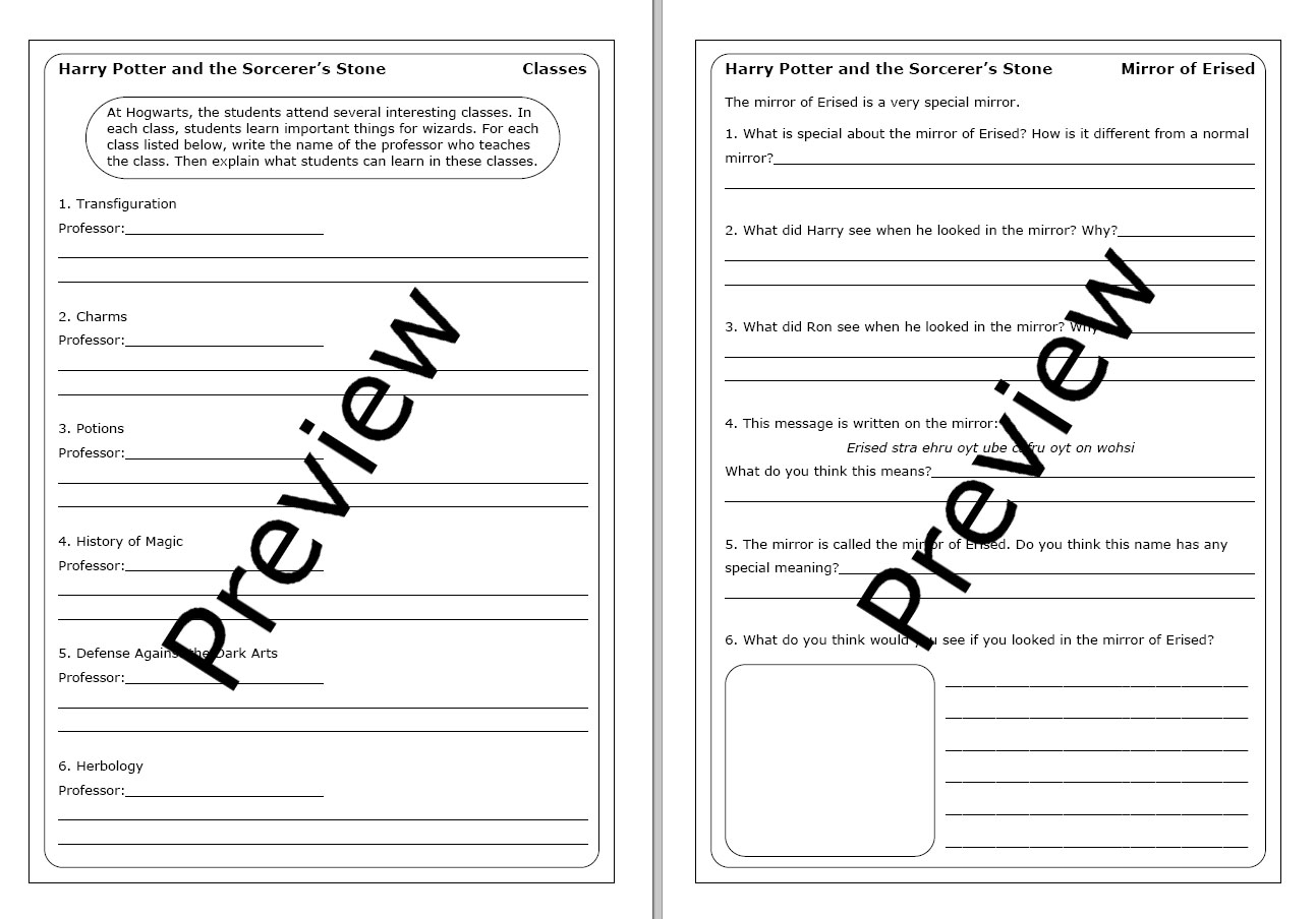 Harry Potter Printable Worksheets Harry Potter Printable Worksheets