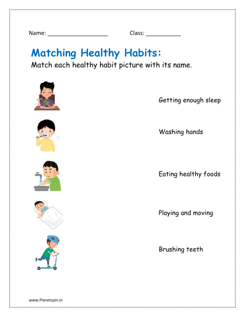 Healthy Habits Worksheet For Grade 1 Planetspin in Healthy Habits Worksheet For Grade 1 Planetspin in
