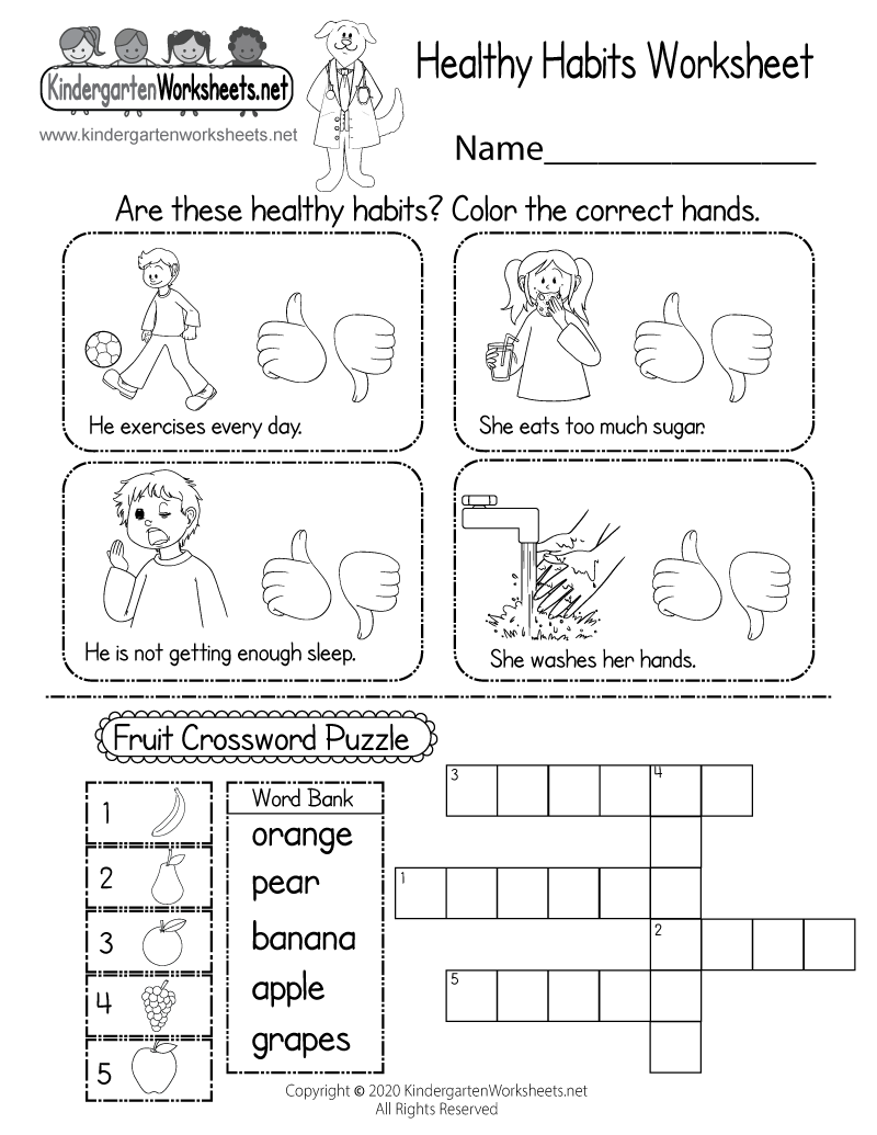 Healthy Habits Worksheet Free Printable Digital amp PDF Healthy Habits Worksheet Free Printable Digital amp PDF
