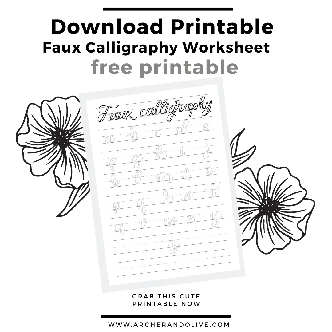 How To Practice Faux Calligraphy FREE PRINTABLE Archer And Olive How To Practice Faux Calligraphy FREE PRINTABLE Archer And Olive