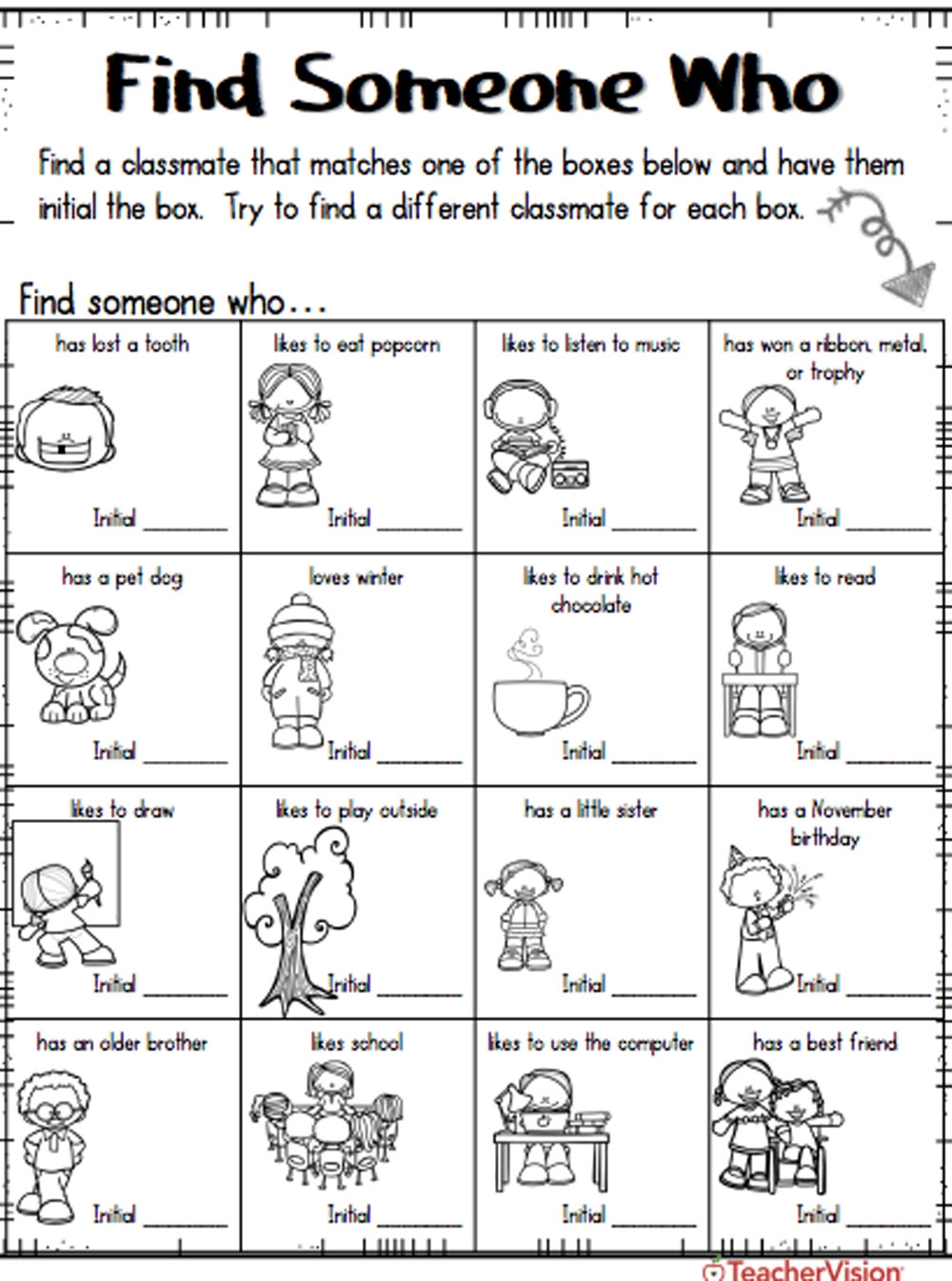 Icebreaker Worksheets amp Activities For Back To School TeacherVision Icebreaker Worksheets amp Activities For Back To School TeacherVision