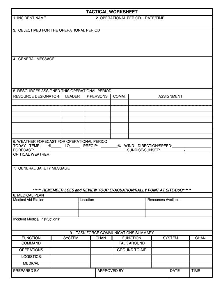 Ics Tactical Worksheet Fill Out amp Sign Online DocHub Ics Tactical Worksheet Fill Out amp Sign Online DocHub