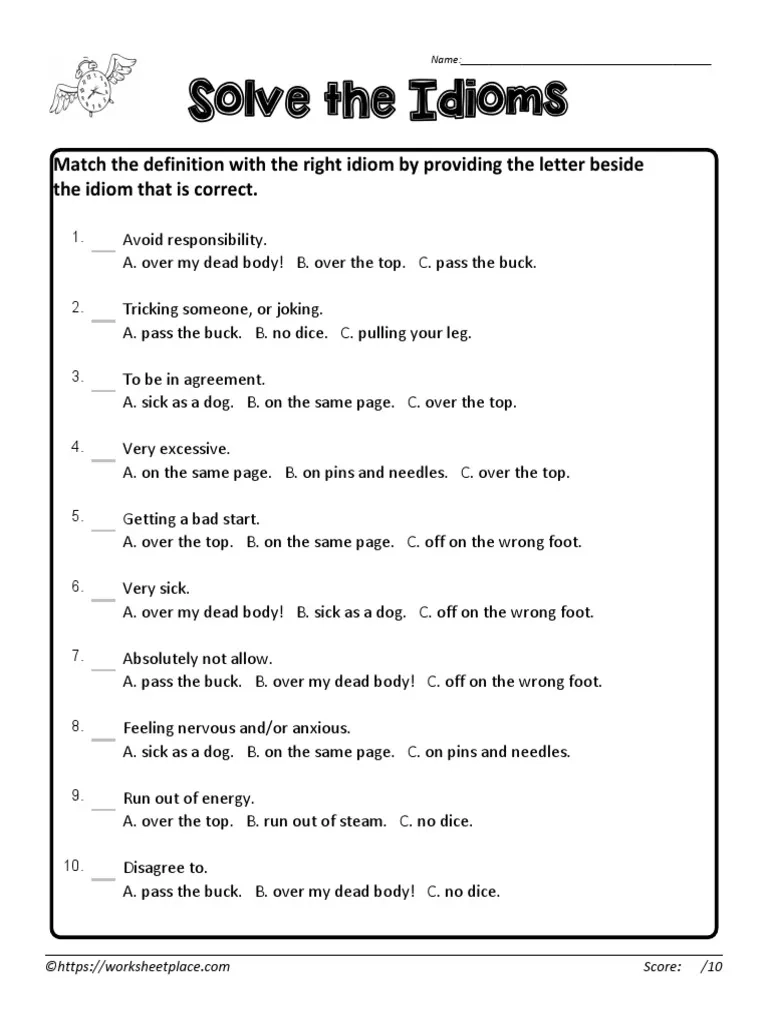 Idiom Worksheet 7 PDF Foreign Language Studies Home amp Garden Idiom Worksheet 7 PDF Foreign Language Studies Home amp Garden