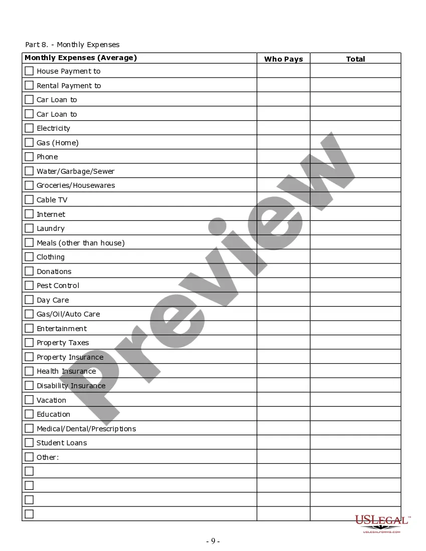 Iowa Divorce Worksheet And Law Summary For Contested Or Iowa Divorce Worksheet And Law Summary For Contested Or
