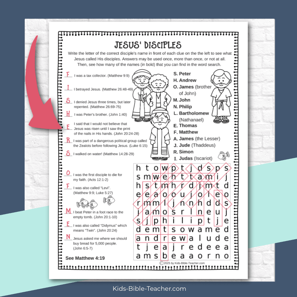 Jesus Disciples Activity Page Fun Bible Worksheet For Kids Jesus Disciples Activity Page Fun Bible Worksheet For Kids