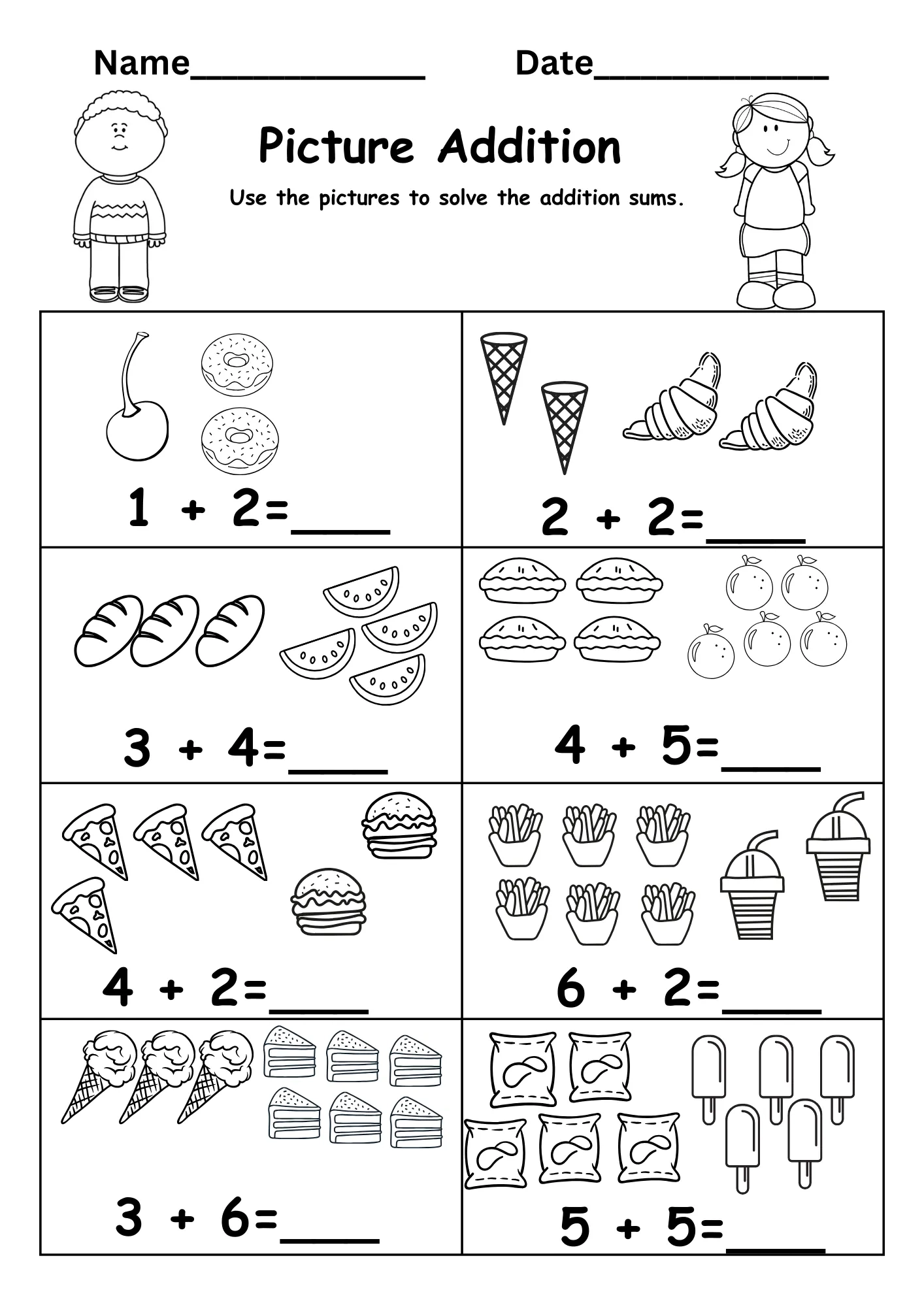 Kindergarten Addition Worksheet Free Kindergarten Addition Worksheet Free