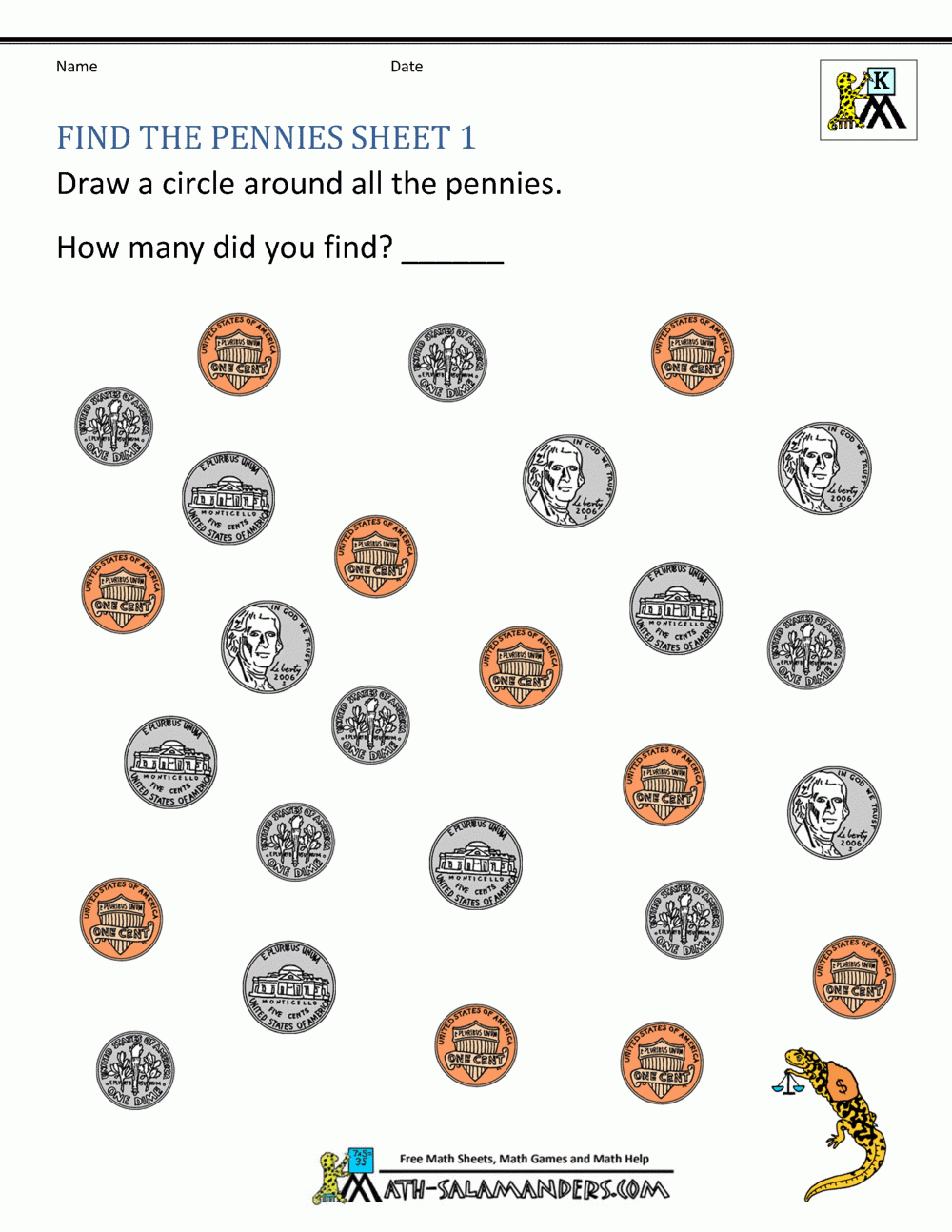 Kindergarten Money Worksheets 1st Grade Kindergarten Money Worksheets 1st Grade