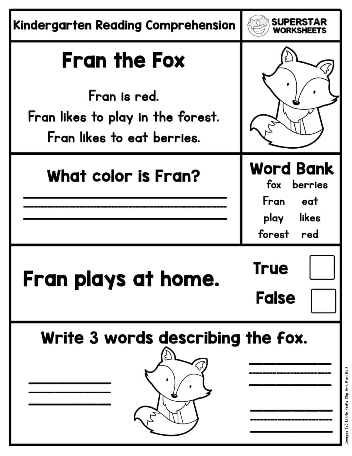 Kindergarten Reading Worksheets Printable