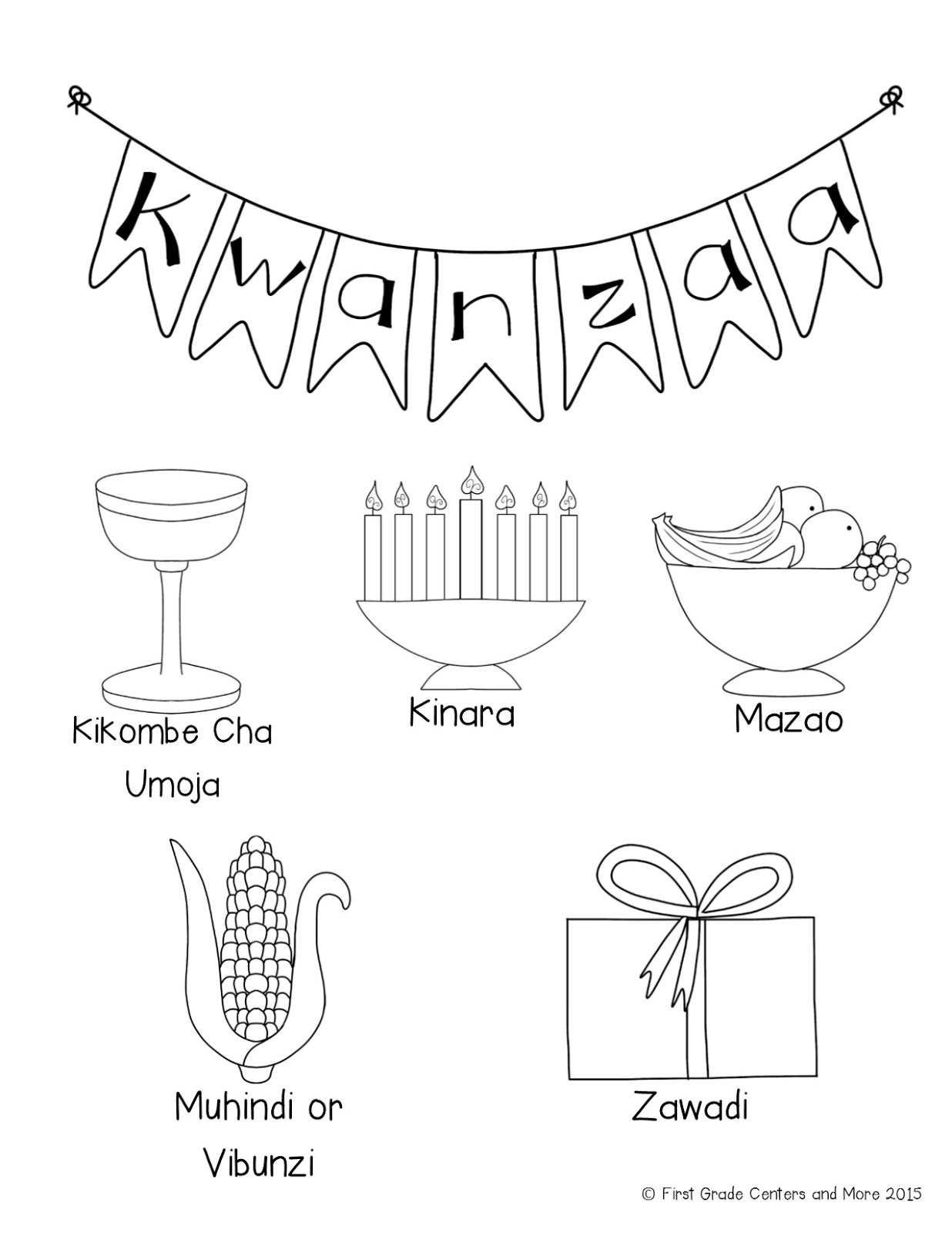 Kwanzaa Craft Free Printable First Grade Centers And More Kwanzaa Craft Free Printable First Grade Centers And More
