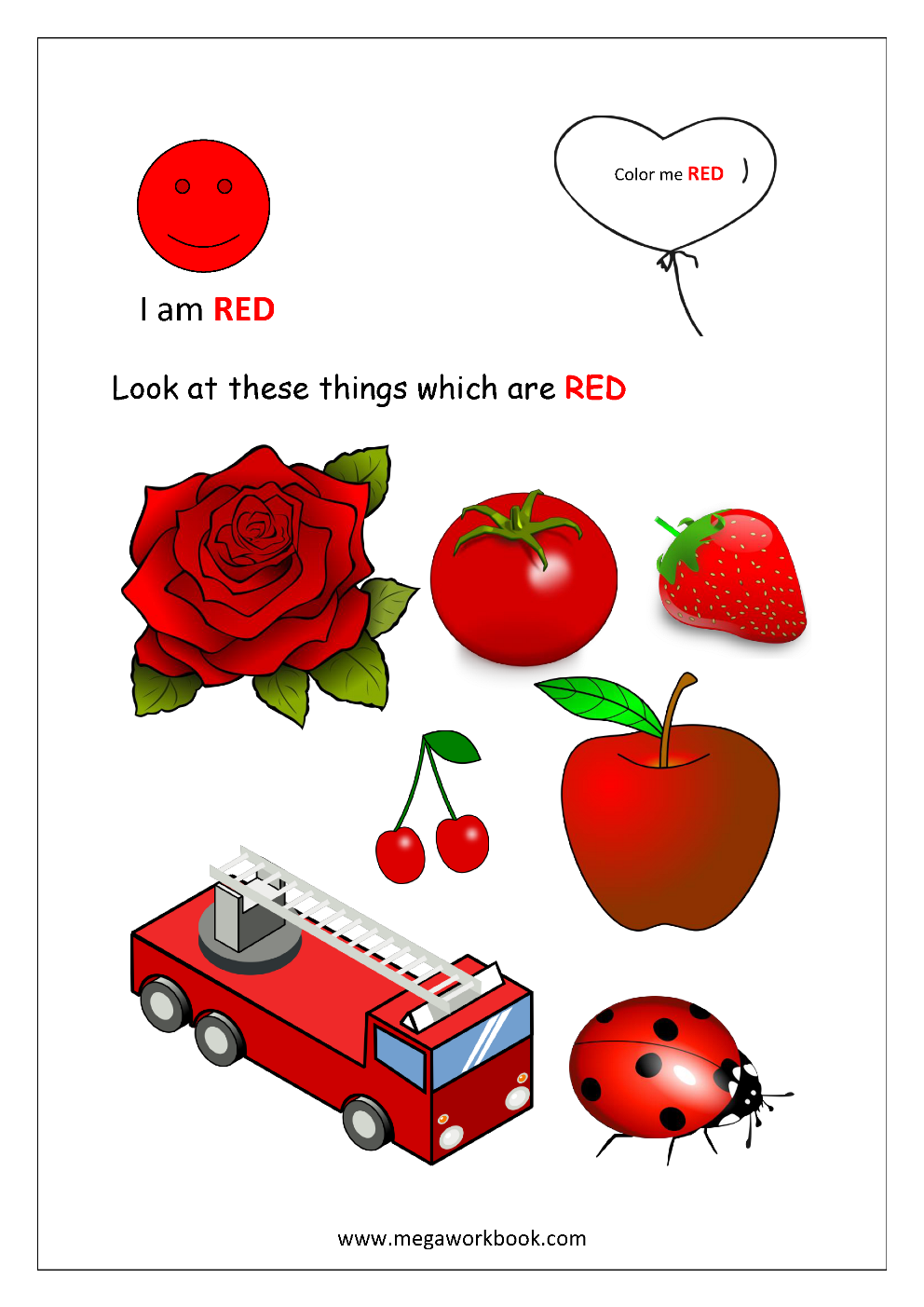 Free Printable Color Red Worksheets Free Printable Color Red Worksheets
