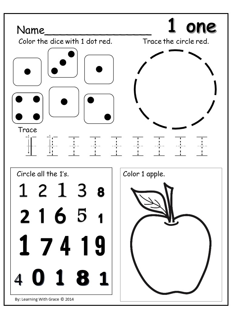 Printable Number 1 Worksheets Printable Number 1 Worksheets