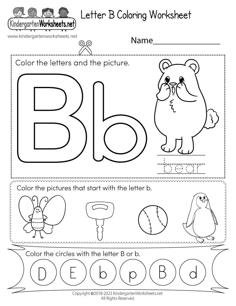 Letter B Coloring Worksheet Free Printable Digital amp PDF Letter B Coloring Worksheet Free Printable Digital amp PDF