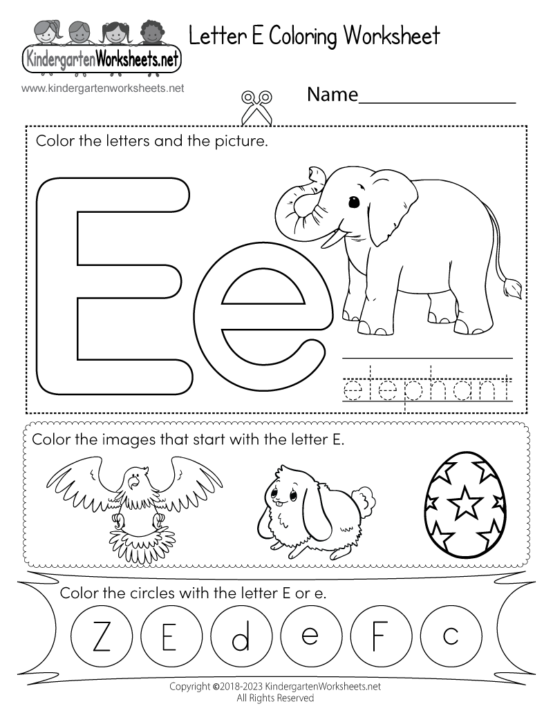Letter E Coloring Worksheet Free Printable Digital amp PDF Letter E Coloring Worksheet Free Printable Digital amp PDF