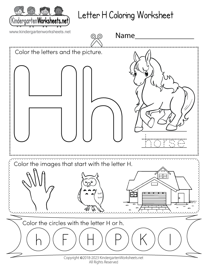 Letter H Coloring Worksheet Free Printable Digital amp PDF Letter H Coloring Worksheet Free Printable Digital amp PDF