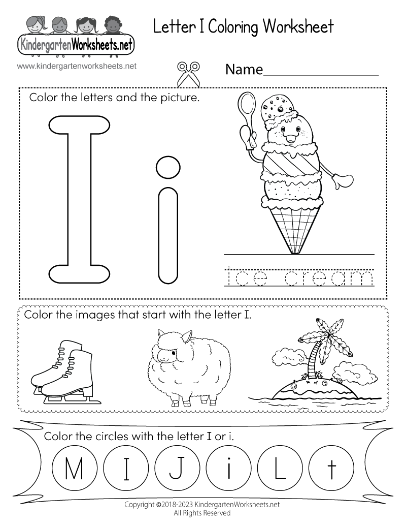 Letter I Coloring Worksheet Free Printable Digital amp PDF Letter I Coloring Worksheet Free Printable Digital amp PDF