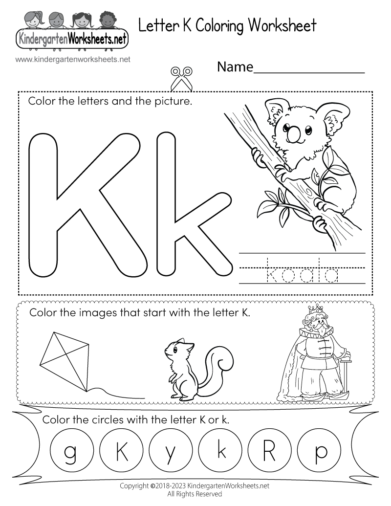 Letter K Coloring Worksheet Free Printable Digital amp PDF Letter K Coloring Worksheet Free Printable Digital amp PDF