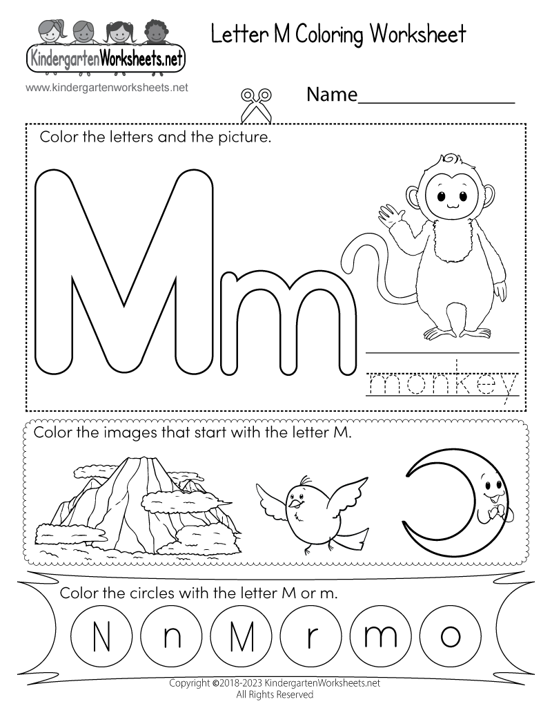 Letter M Coloring Worksheet Free Printable Digital amp PDF Letter M Coloring Worksheet Free Printable Digital amp PDF