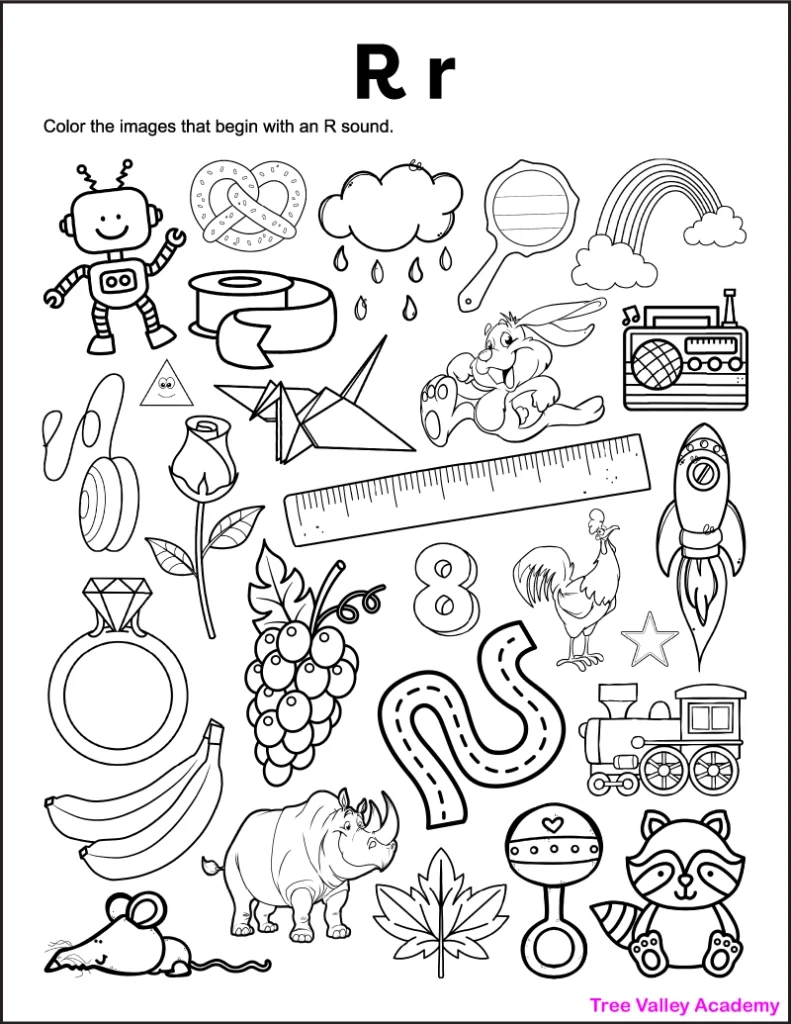Letter R Sound Worksheets Tree Valley Academy Letter R Sound Worksheets Tree Valley Academy