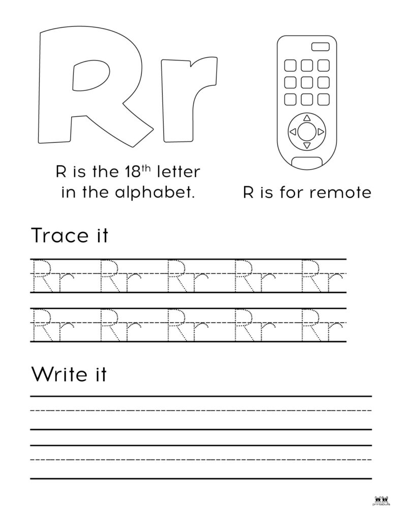 Letter R Free Printable Worksheets Letter R Free Printable Worksheets