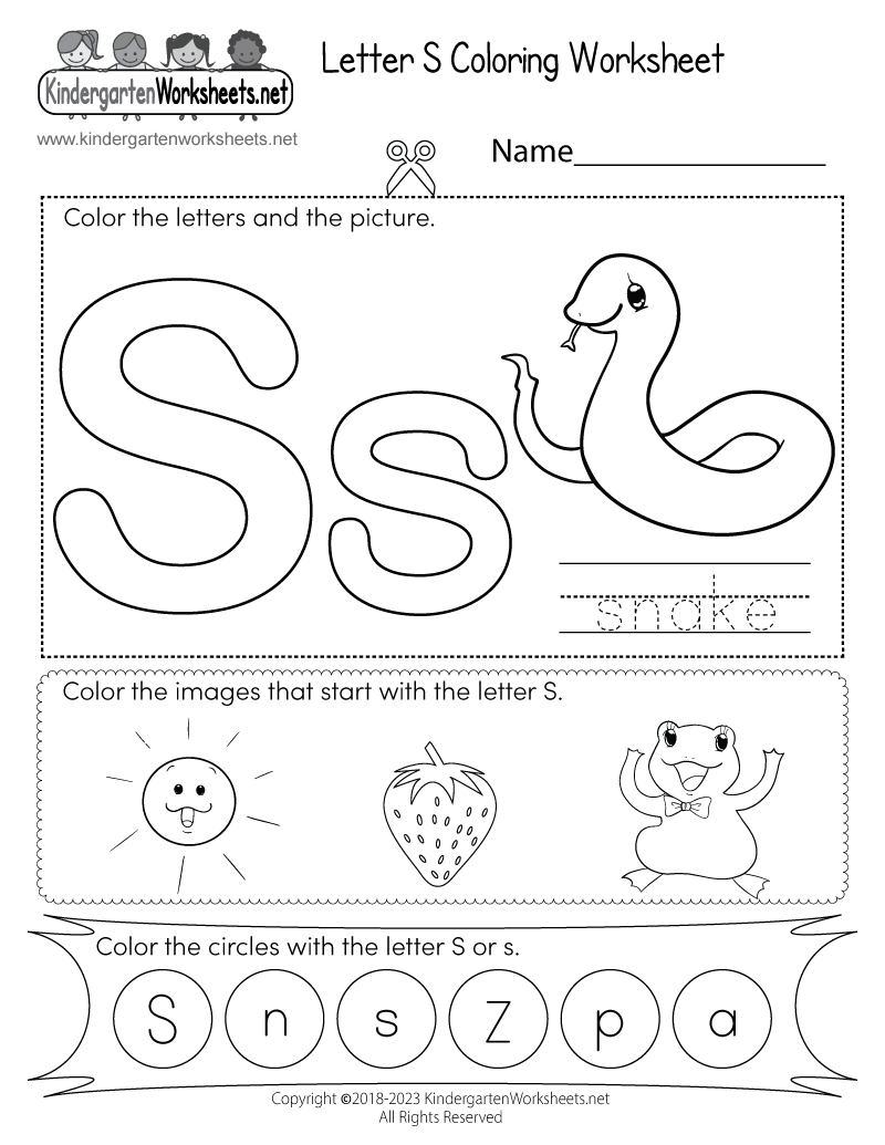 Letter S Coloring Worksheet Free Printable Digital amp PDF Letter S Coloring Worksheet Free Printable Digital amp PDF