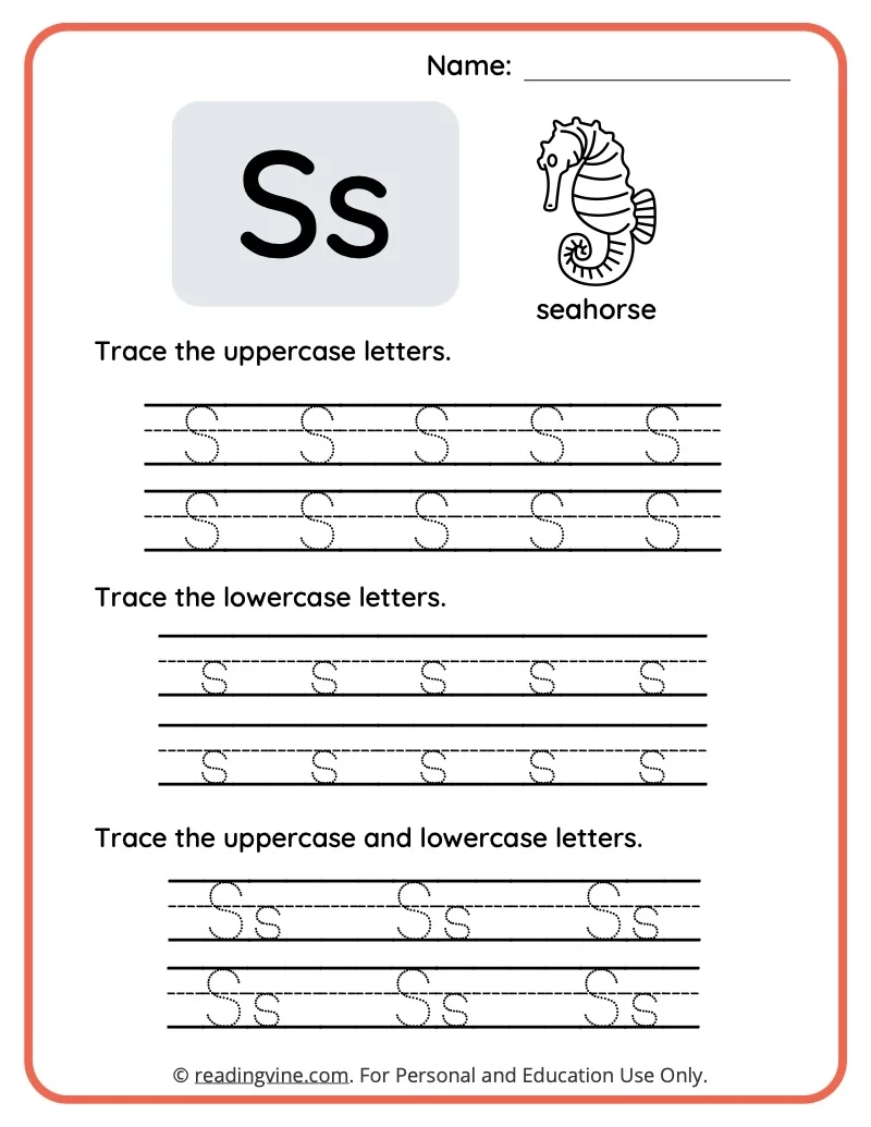 Printable S Worksheets Printable S Worksheets