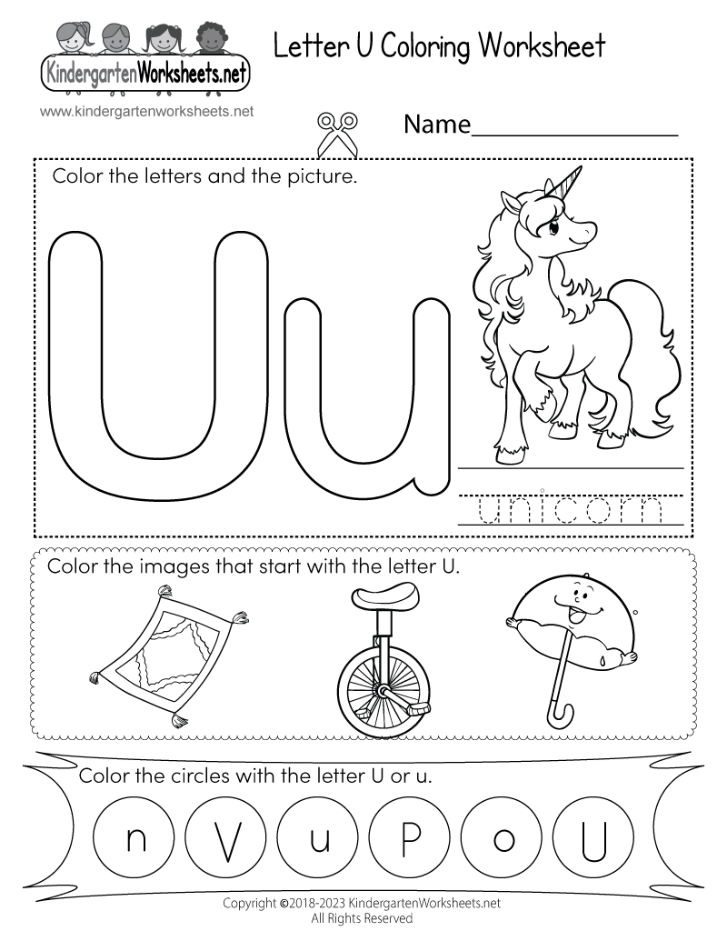 Letter U Coloring Worksheet Free Printable Digital amp PDF Letter U Coloring Worksheet Free Printable Digital amp PDF