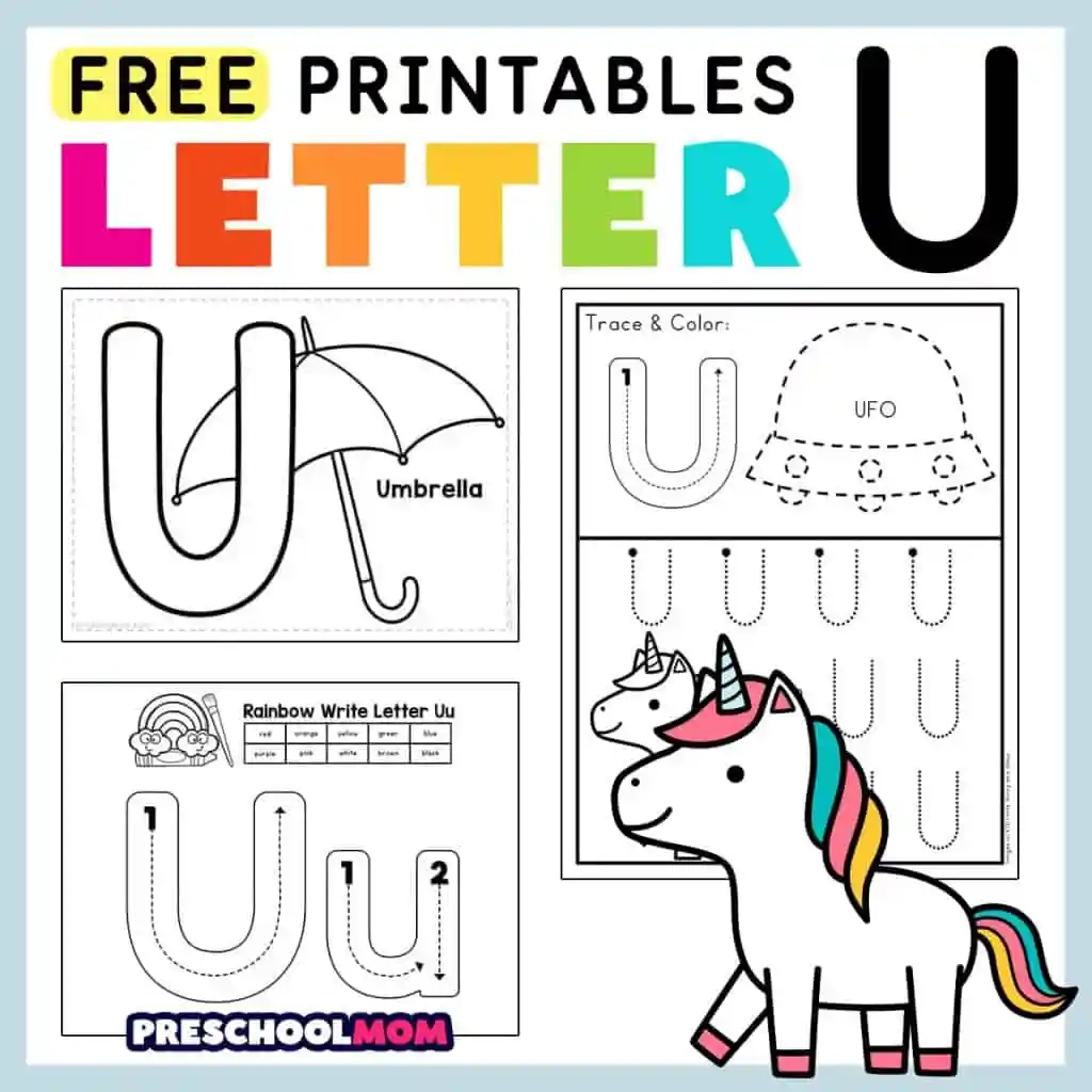 Letter U Preschool Printables Preschool Mom Letter U Preschool Printables Preschool Mom
