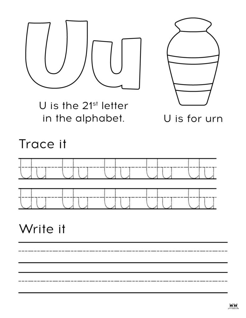 Free Printable Letter U Worksheets Free Printable Letter U Worksheets