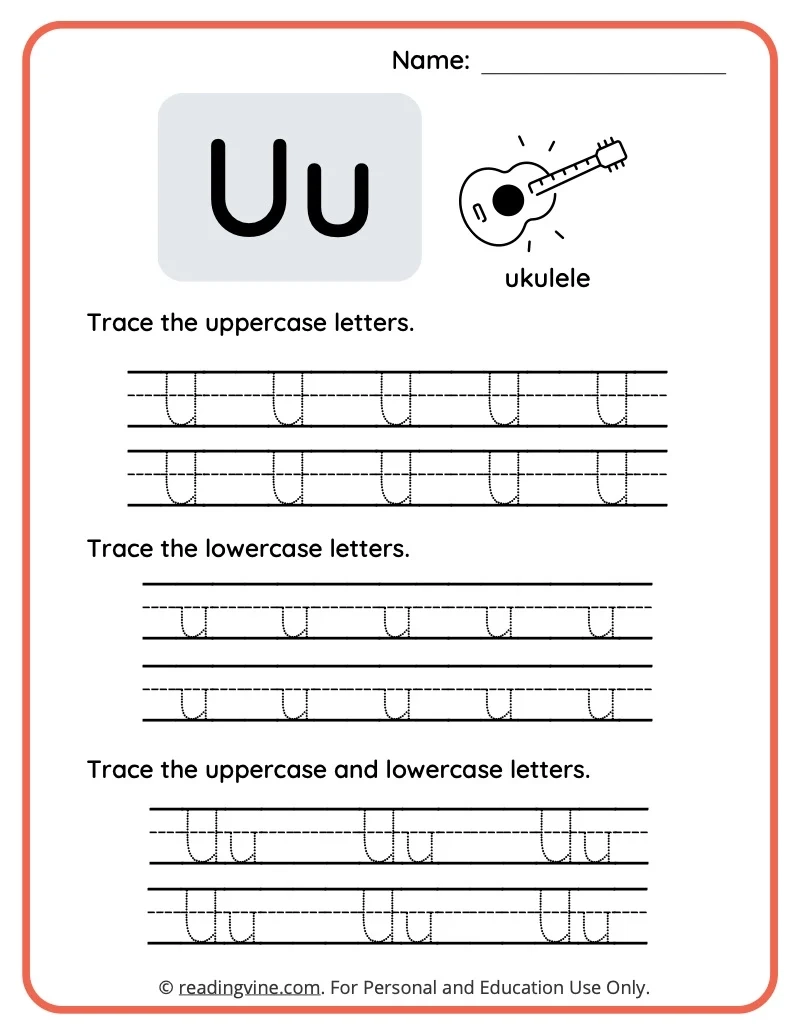 Printable Letter U Worksheet Printable Letter U Worksheet