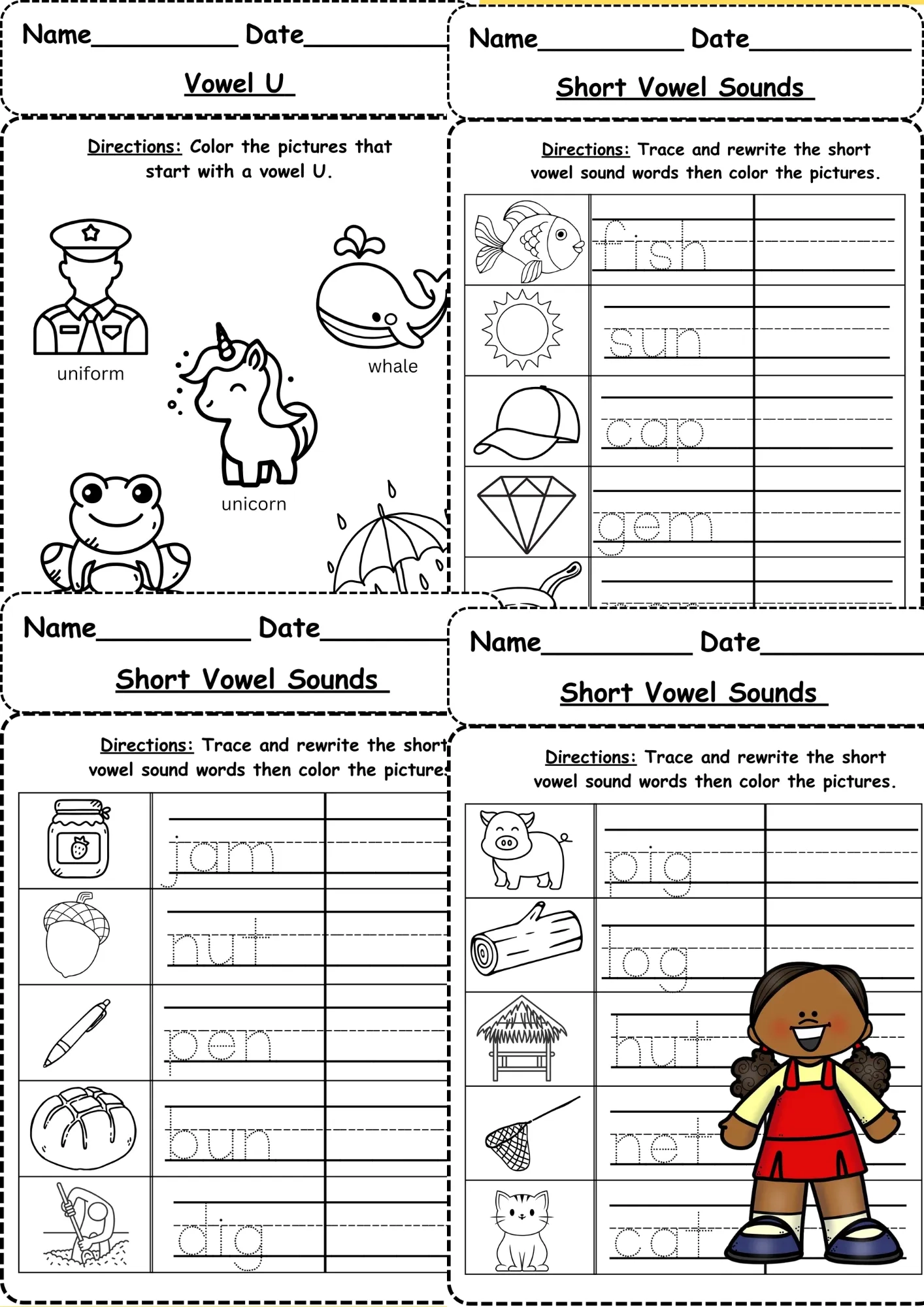 Printable Long And Short Vowel Sounds Worksheets Printable Long And Short Vowel Sounds Worksheets