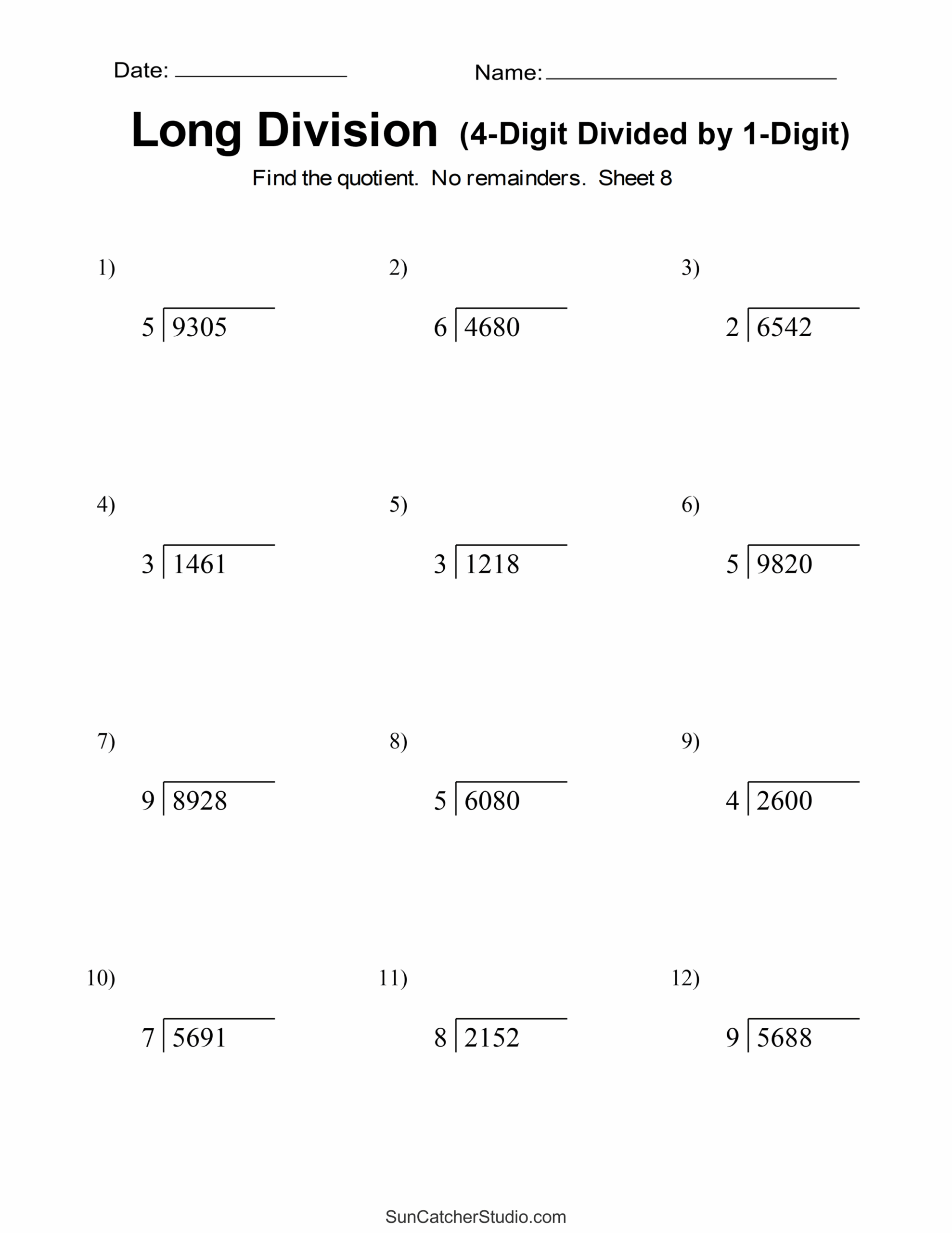 Long Division Worksheets amp Problems Free Printable Math Drills Long Division Worksheets amp Problems Free Printable Math Drills