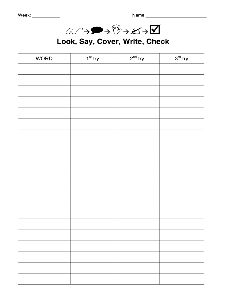 Look Say Cover Write Check Form Fill Online Printable Fillable Look Say Cover Write Check Form Fill Online Printable Fillable