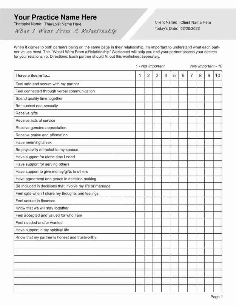 Marriage Counseling Worksheets Bundle Editable Fillable Marriage Counseling Worksheets Bundle Editable Fillable