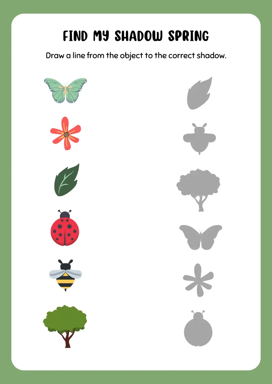 Matching Activity For Kindergarten Pdf Activity School For Kids Matching Activity For Kindergarten Pdf Activity School For Kids