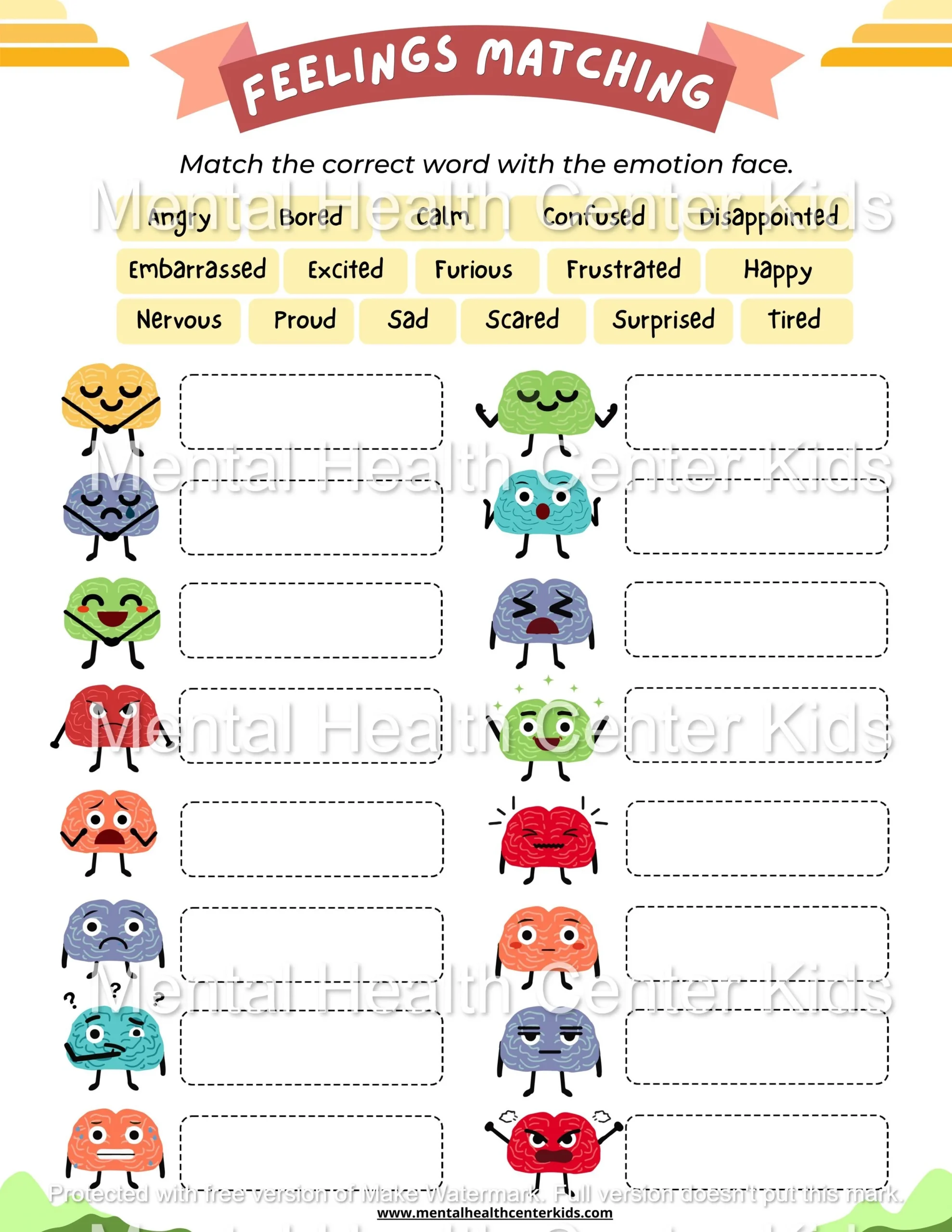 Free Printable Emotions Worksheets Free Printable Emotions Worksheets