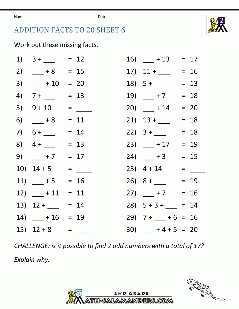 Printable Math Facts Worksheets Printable Math Facts Worksheets