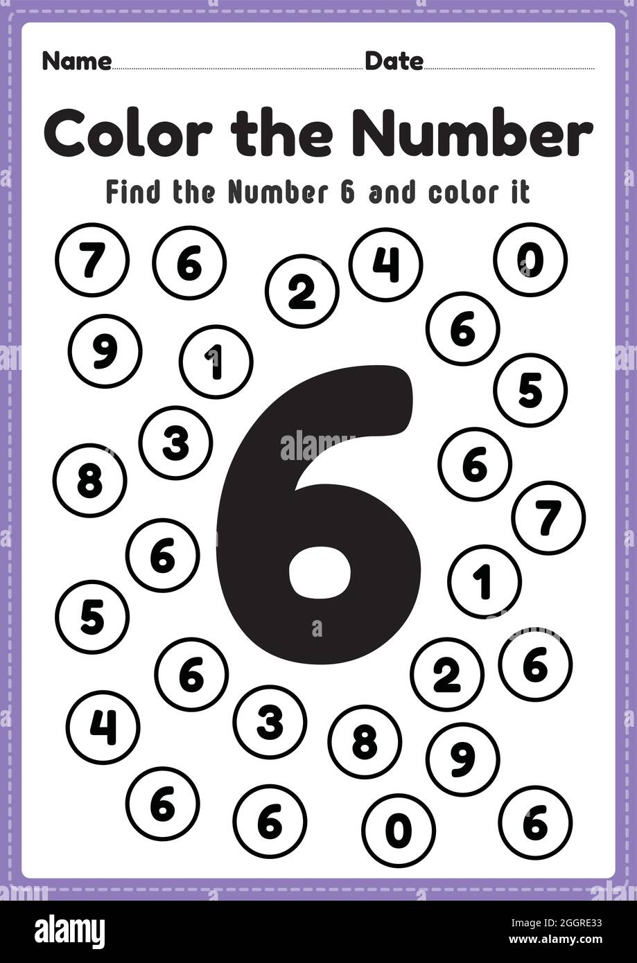Maths Worksheet For Nursery Number 6 Coloring Maths Activities Maths Worksheet For Nursery Number 6 Coloring Maths Activities