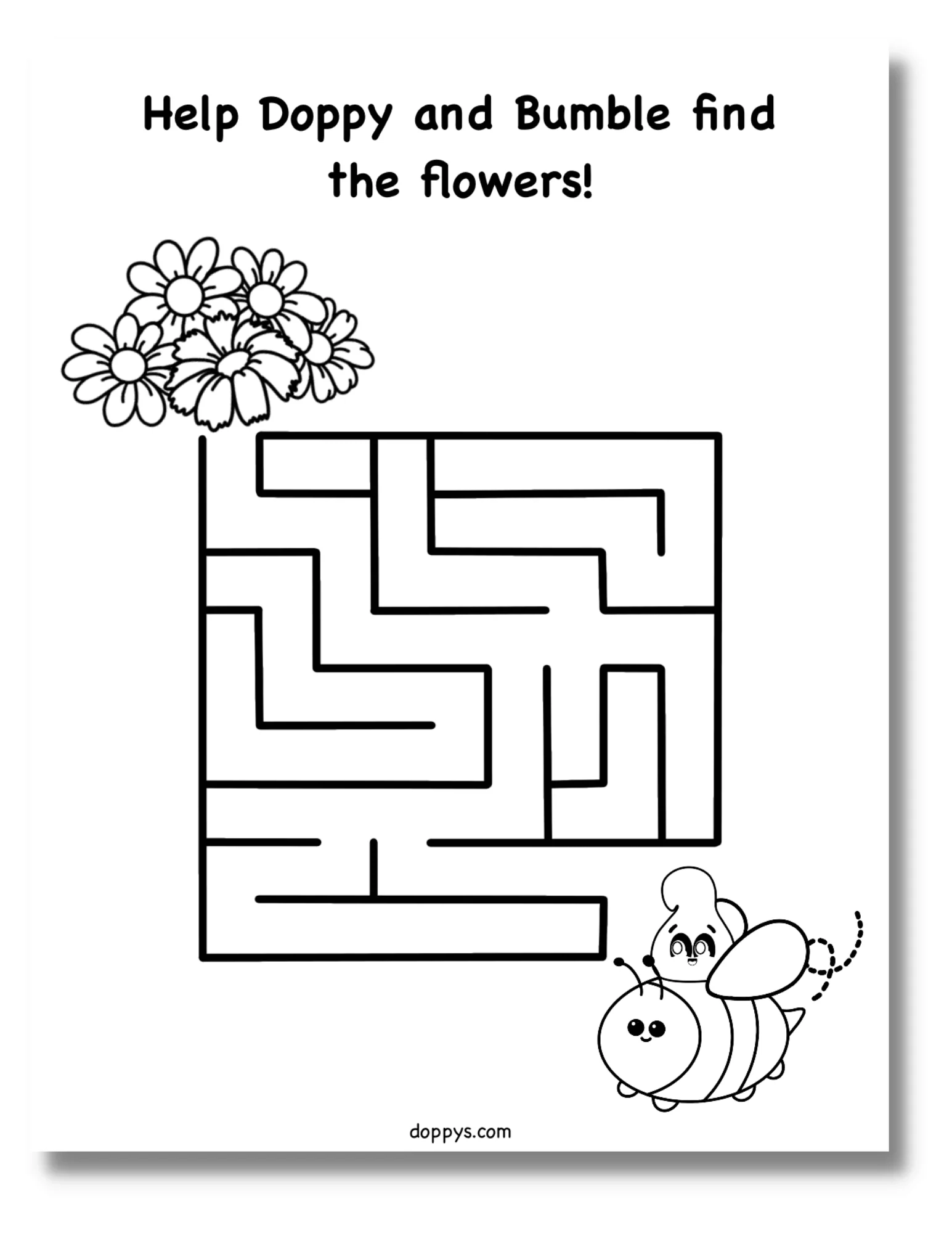Maze Printable For Kids Doppy And Bumble Doppys Maze Printable For Kids Doppy And Bumble Doppys