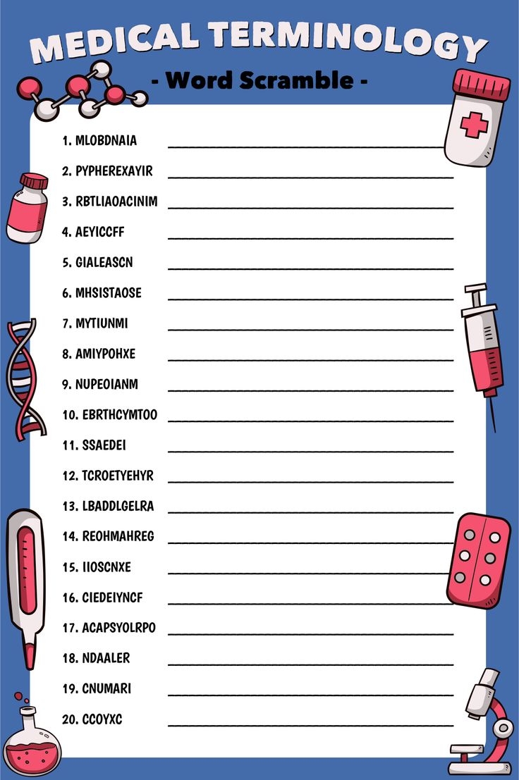 Free Printable Medical Terminology Worksheets Free Printable Medical Terminology Worksheets