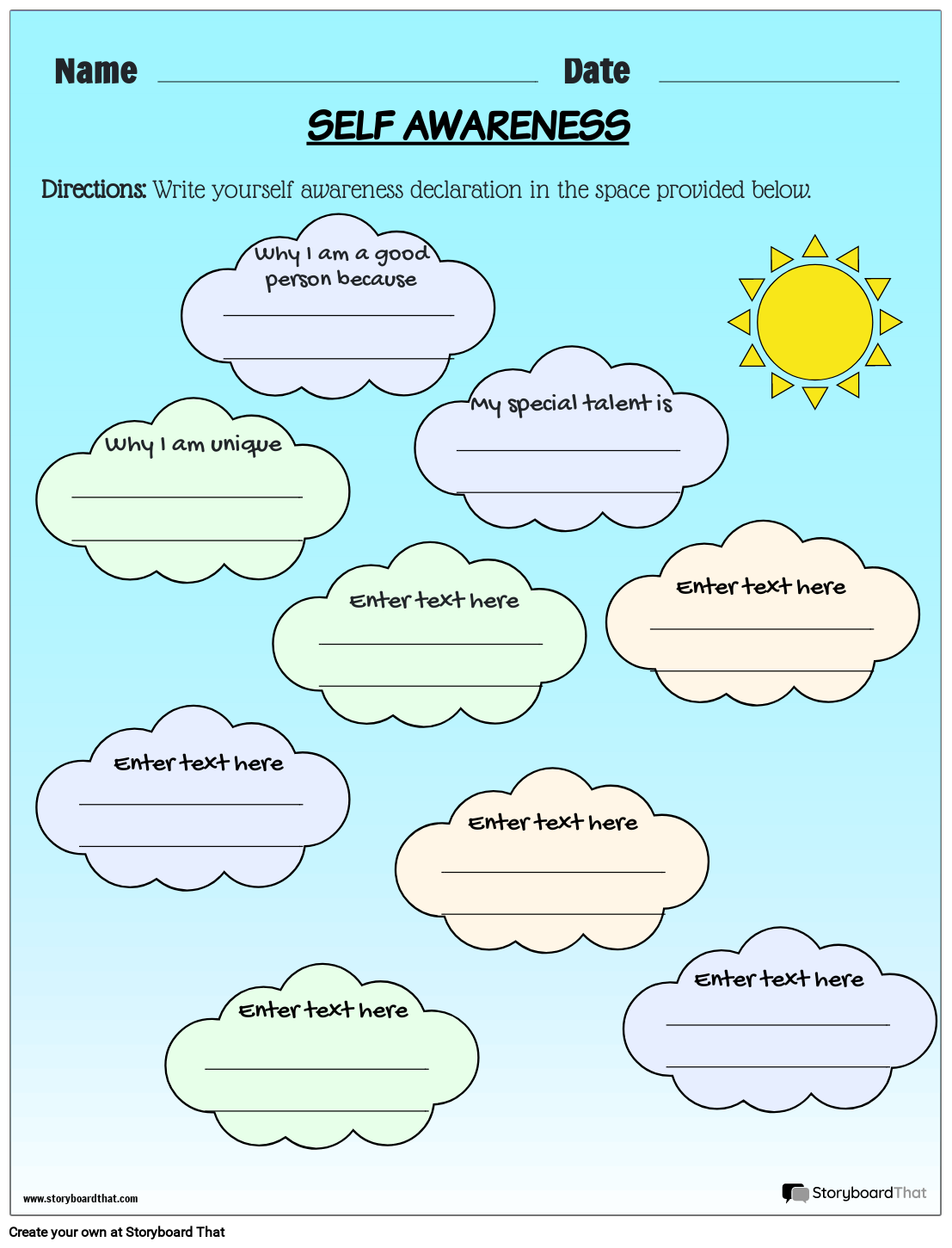 Mindfulness Worksheets Examples amp Ideas StoryboardThat Mindfulness Worksheets Examples amp Ideas StoryboardThat
