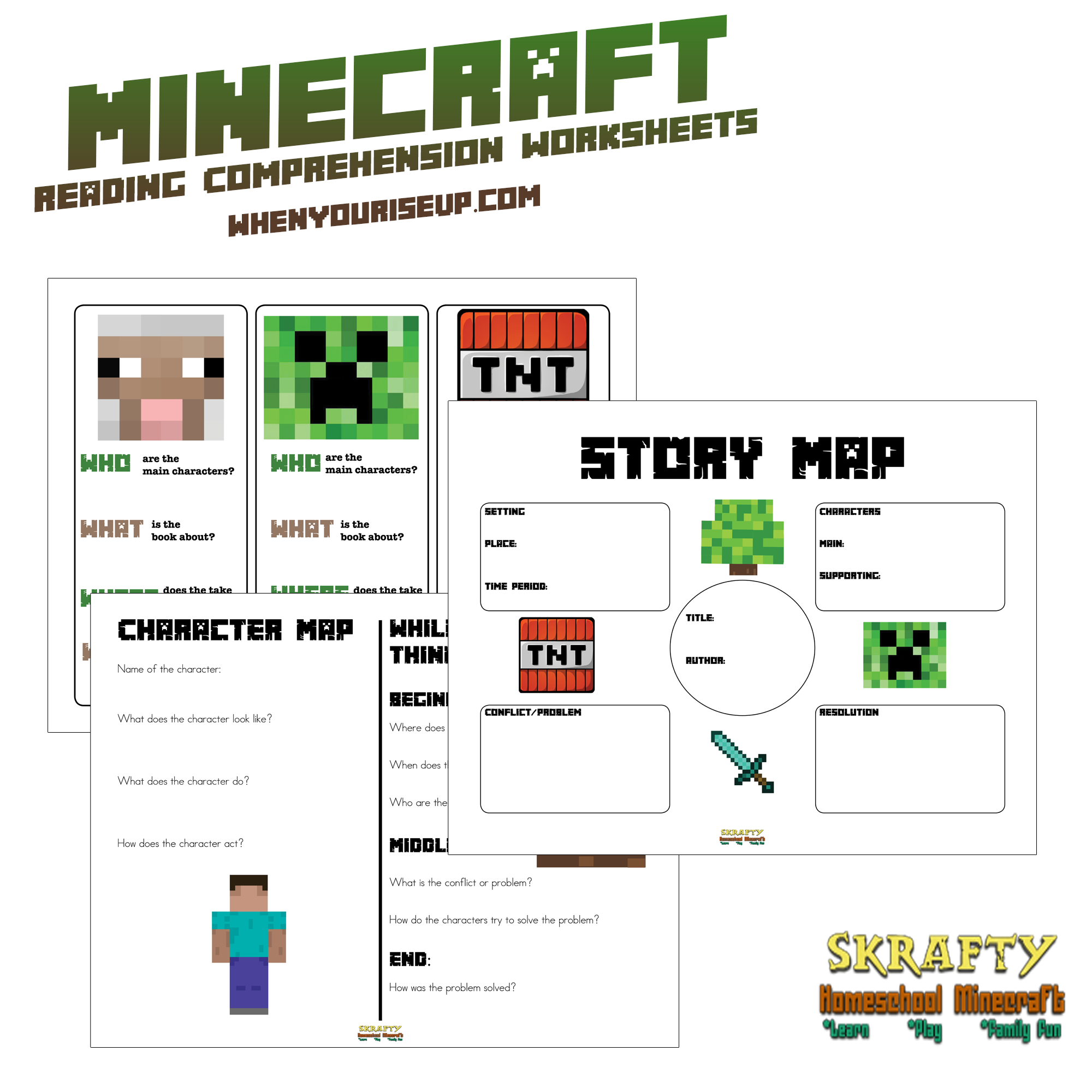 Minecraft Reading Comprehension Worksheets Printable Minecraft Reading Comprehension Worksheets Printable