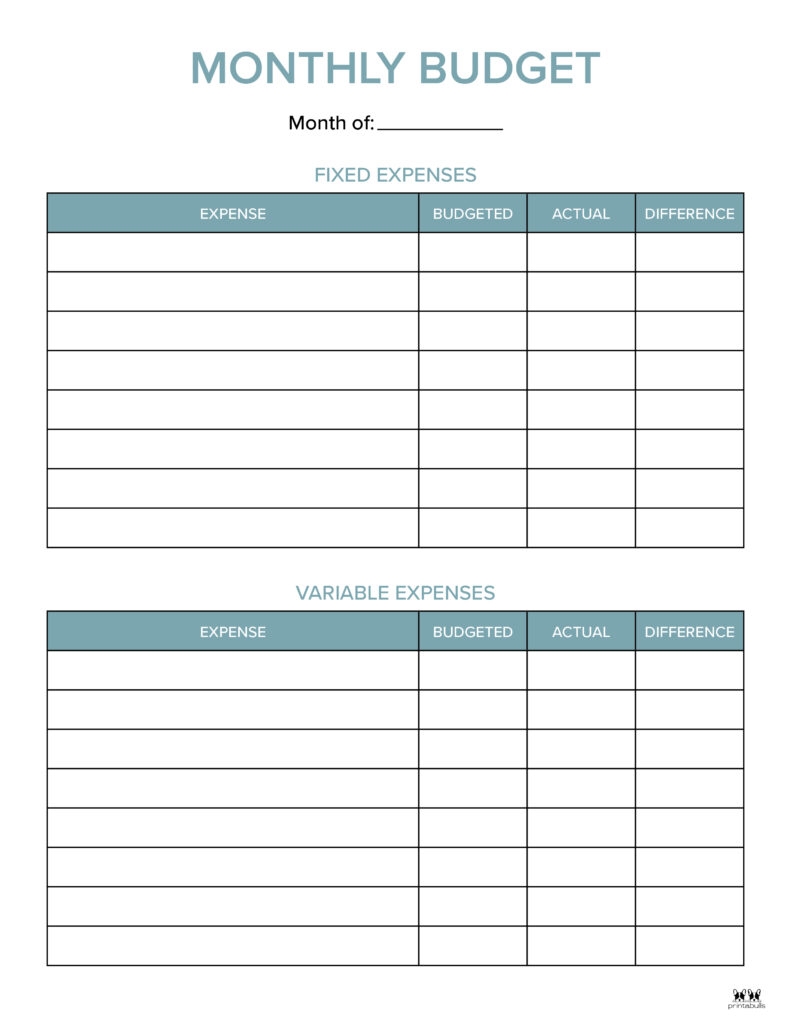 Monthly Budget Planners 20 FREE Printables Printabulls Monthly Budget Planners 20 FREE Printables Printabulls