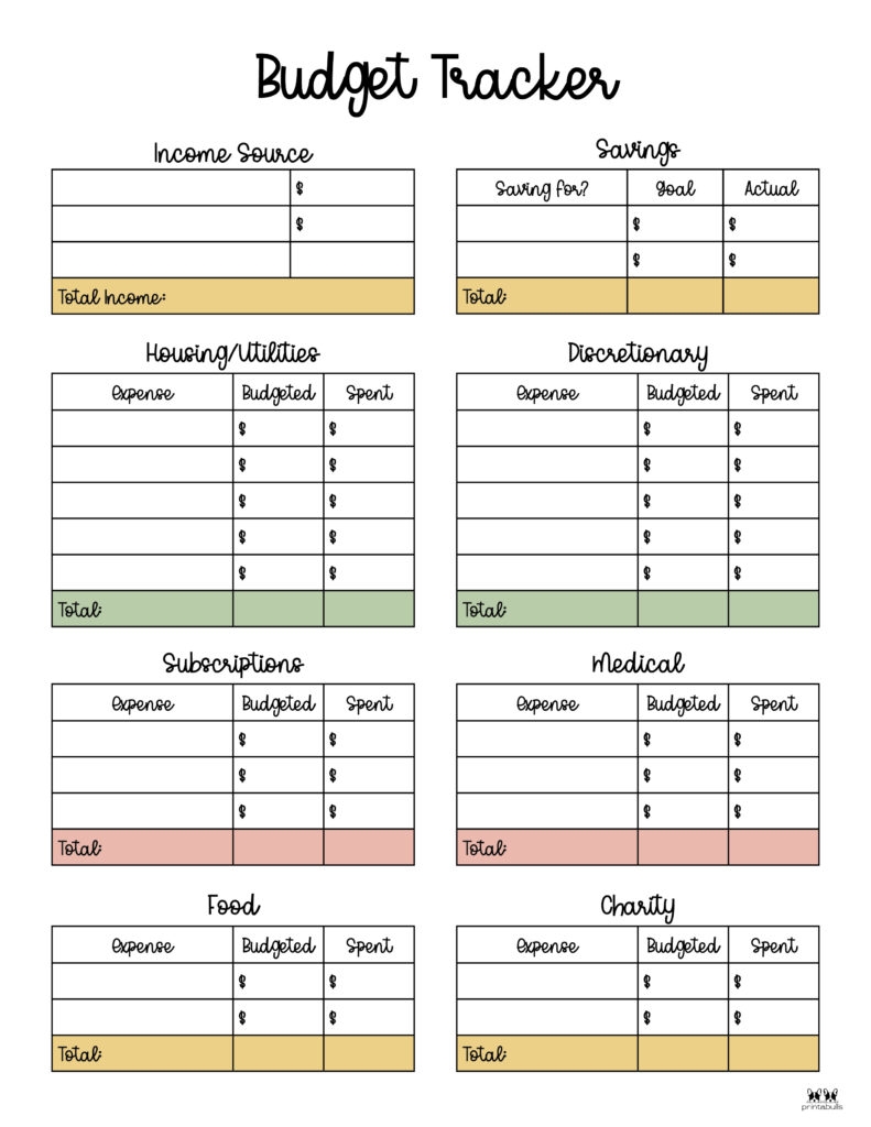 Monthly Budget Planners 20 FREE Printables Printabulls Monthly Budget Planners 20 FREE Printables Printabulls