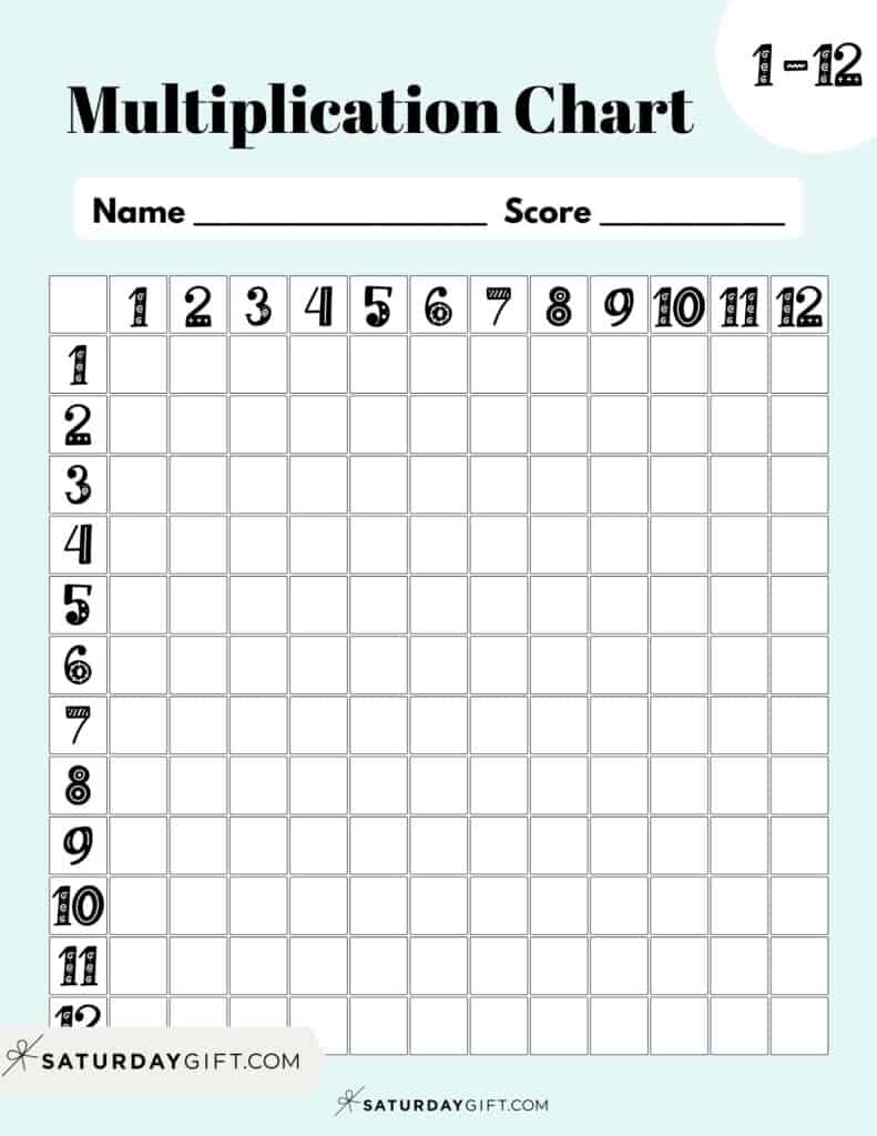 Multiplication Chart Printable amp Times Tables 1 12 Cute amp Free Multiplication Chart Printable amp Times Tables 1 12 Cute amp Free