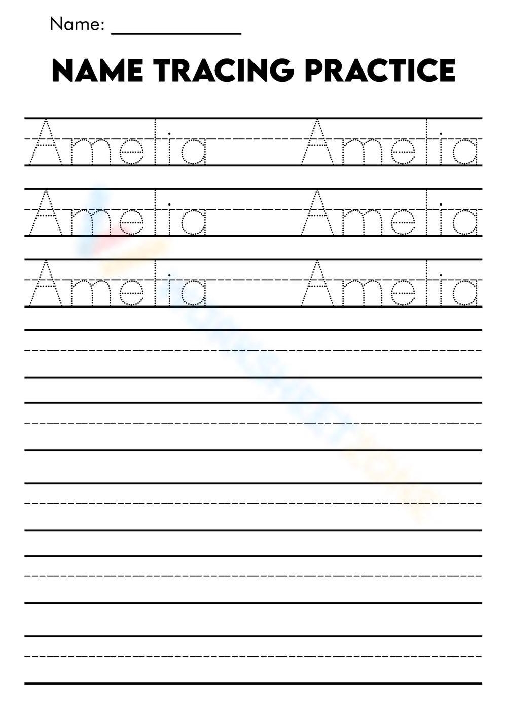 Printable Name Tracing Worksheet Printable Name Tracing Worksheet
