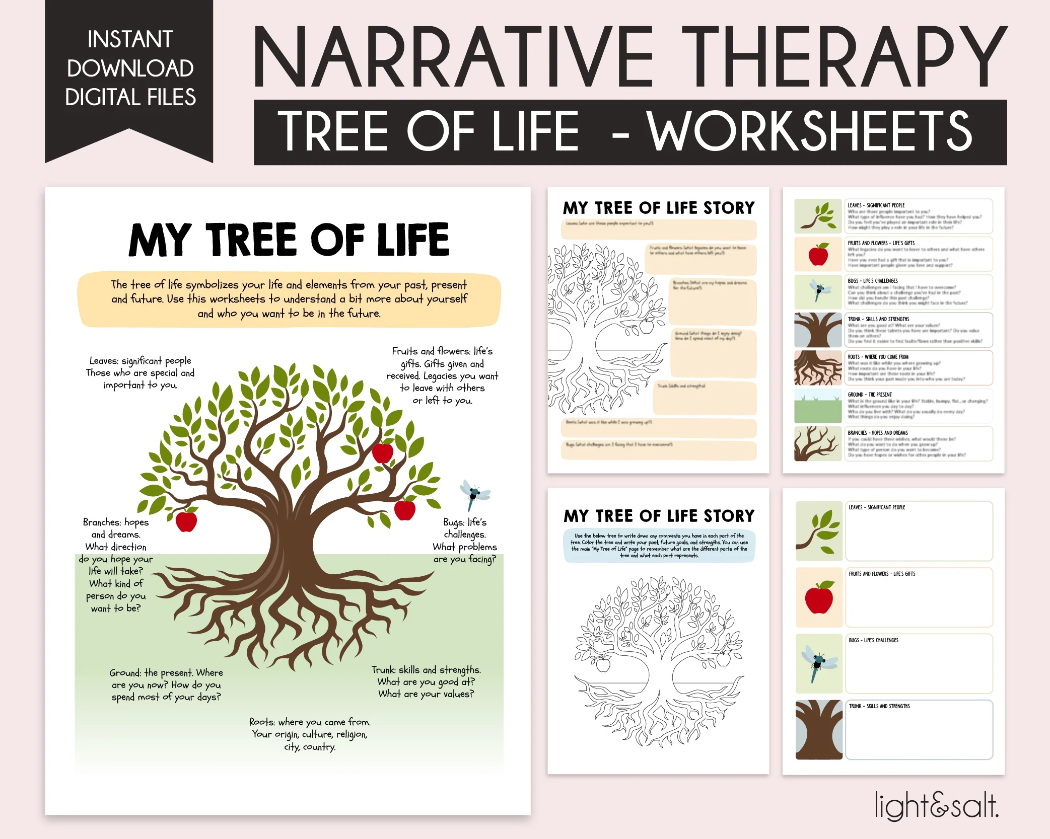 Printable Tree Of Life Narrative Therapy Worksheet Printable Tree Of Life Narrative Therapy Worksheet