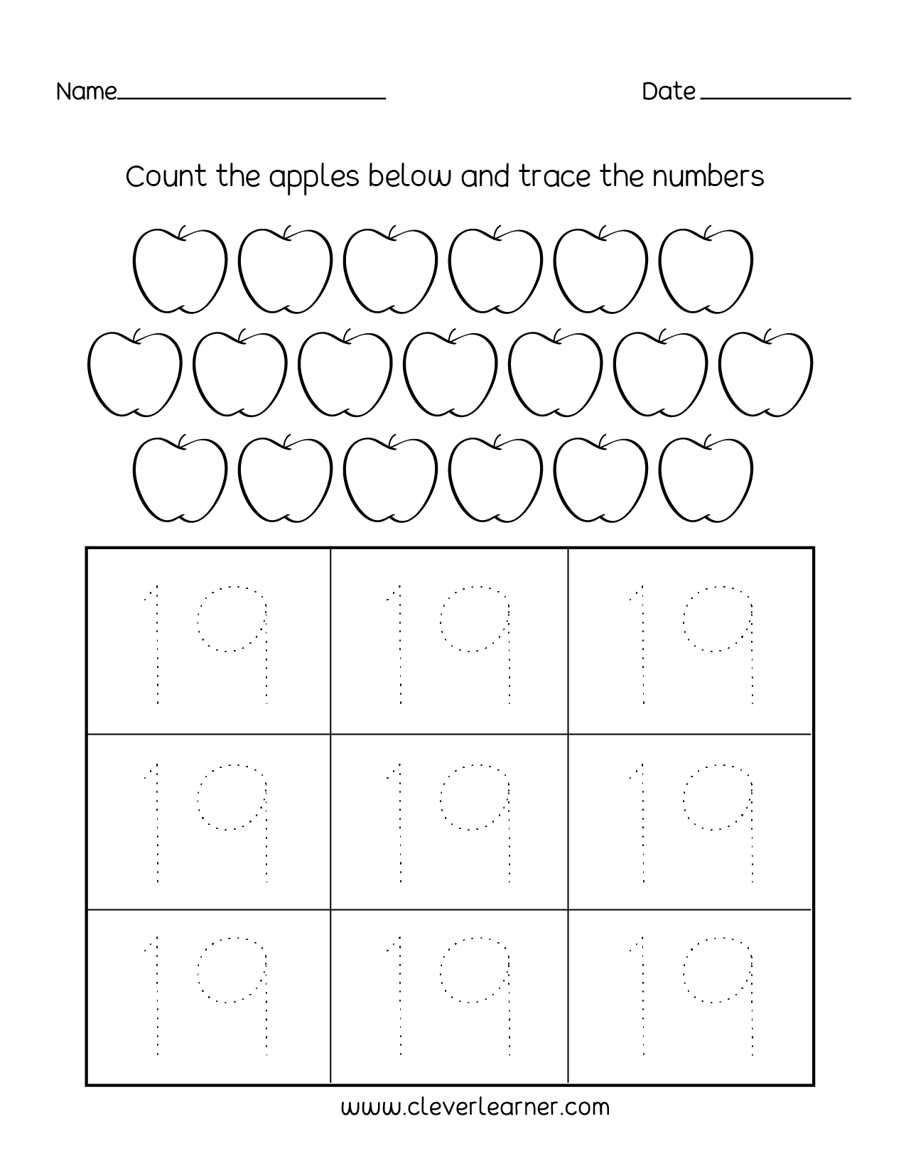 Number Printable Worksheets