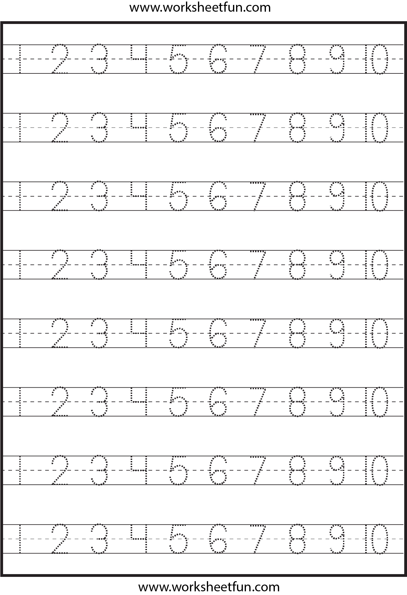 Number Tracing 1 10 Worksheet FREE Printable Worksheets Number Tracing 1 10 Worksheet FREE Printable Worksheets