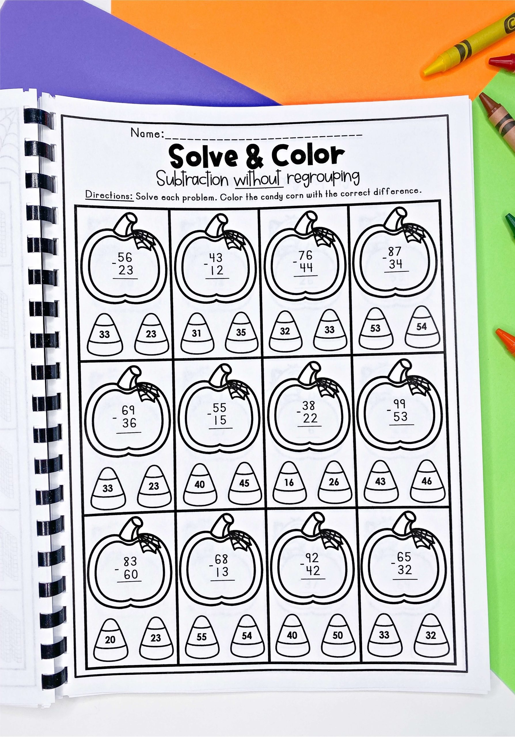 October Printables Second Grade Review Worksheets ELA Grammar Reading amp Math