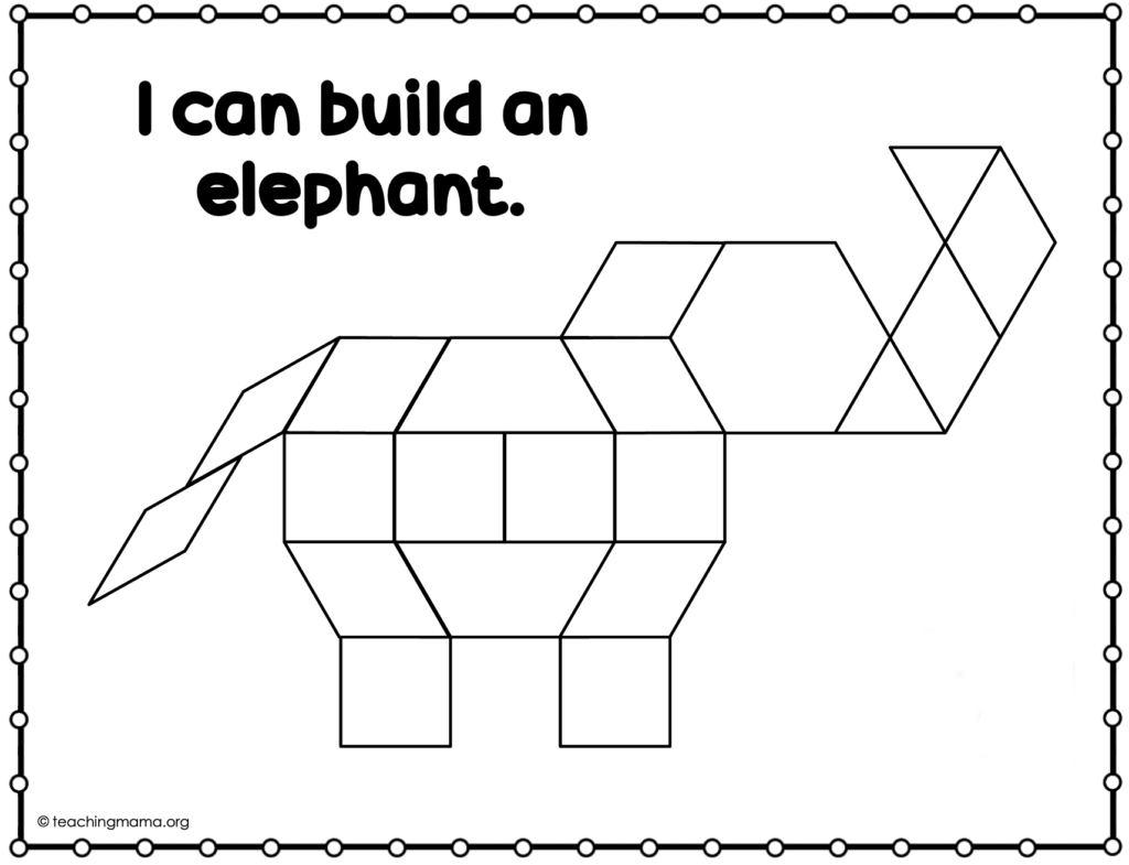 Pattern Block Animal Printables Teaching Mama Pattern Block Animal Printables Teaching Mama